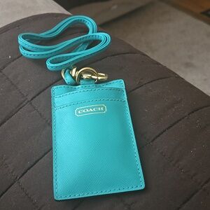 Coach lanyard new jade